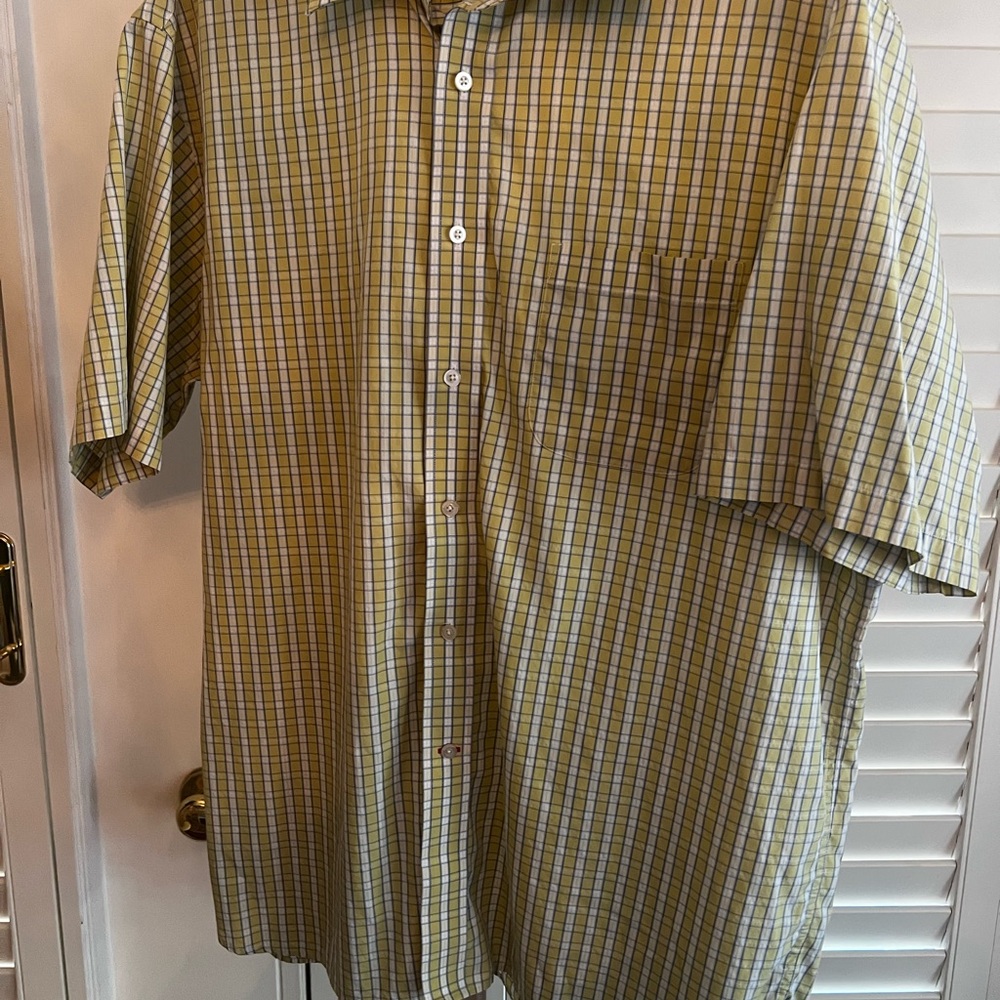 Daniel Cremieux Yellow and Blue Checkered Shirt - Picture 4 of 5